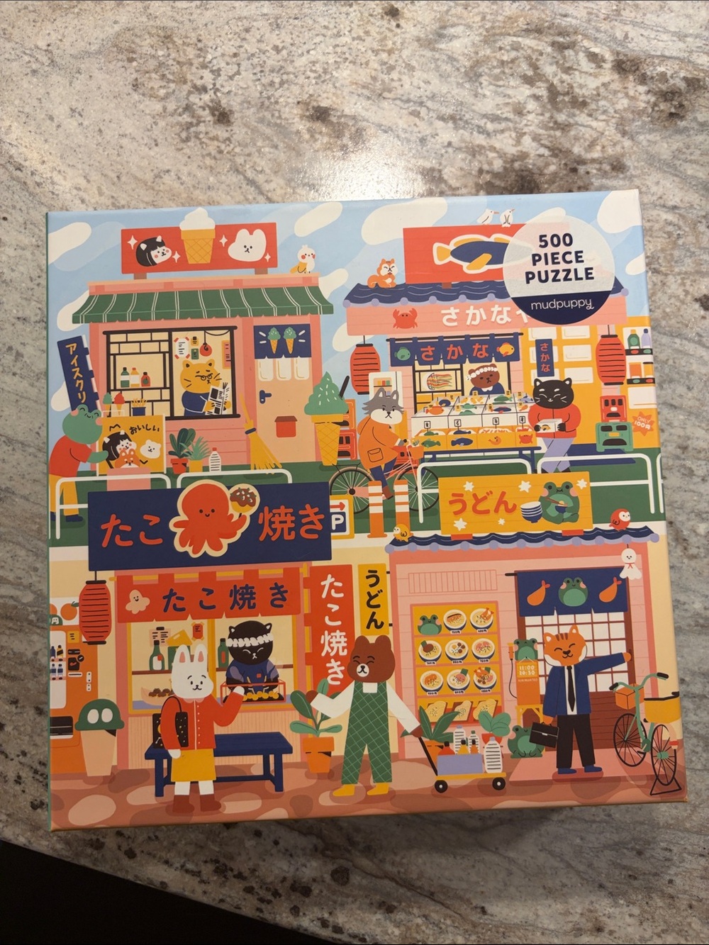 Mudpuppy Colorful Market Scene 500-Piece Puzzle (Multicolor)